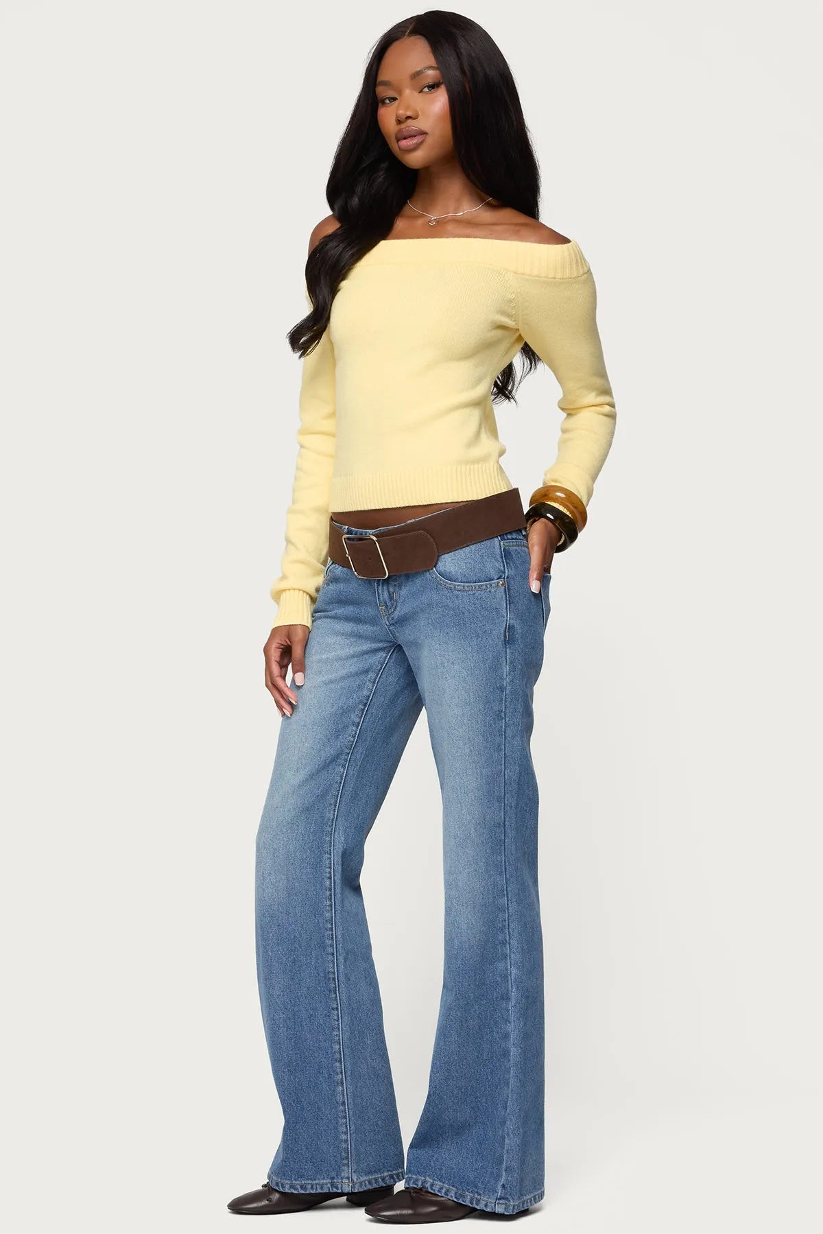 Kiarah Low Rise Bootcut Jeans sold by Edikted product image thumbnail 3