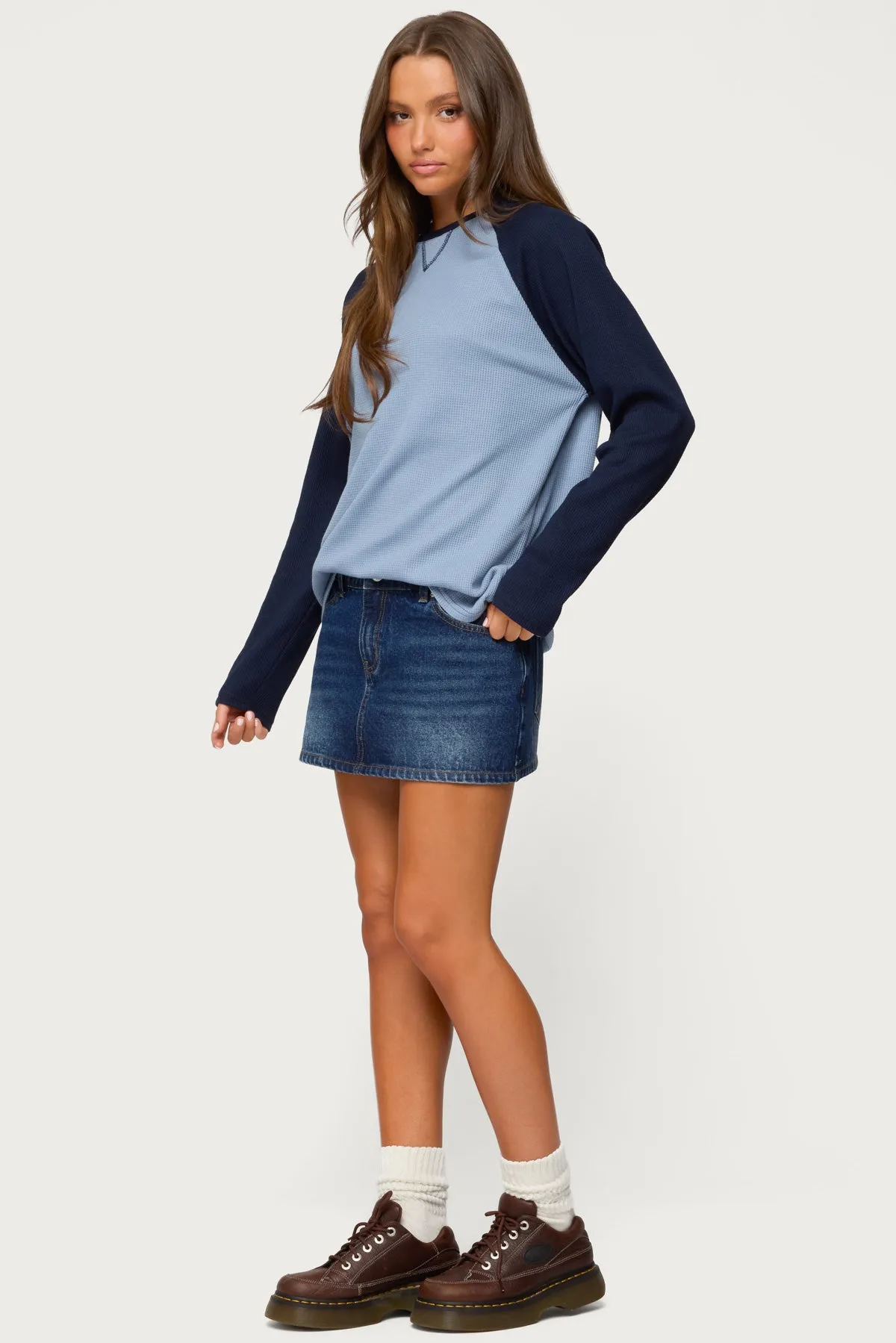 Me Time Oversized Waffle Top sold by Edikted product image thumbnail 4