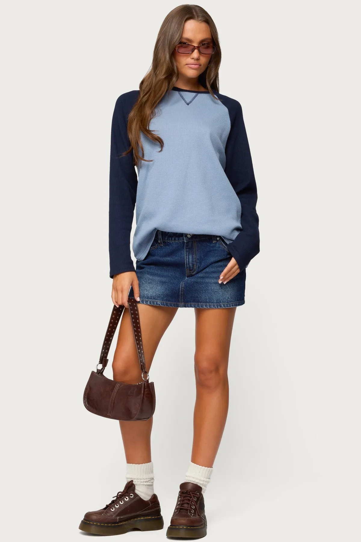 Me Time Oversized Waffle Top sold by Edikted product image thumbnail 2