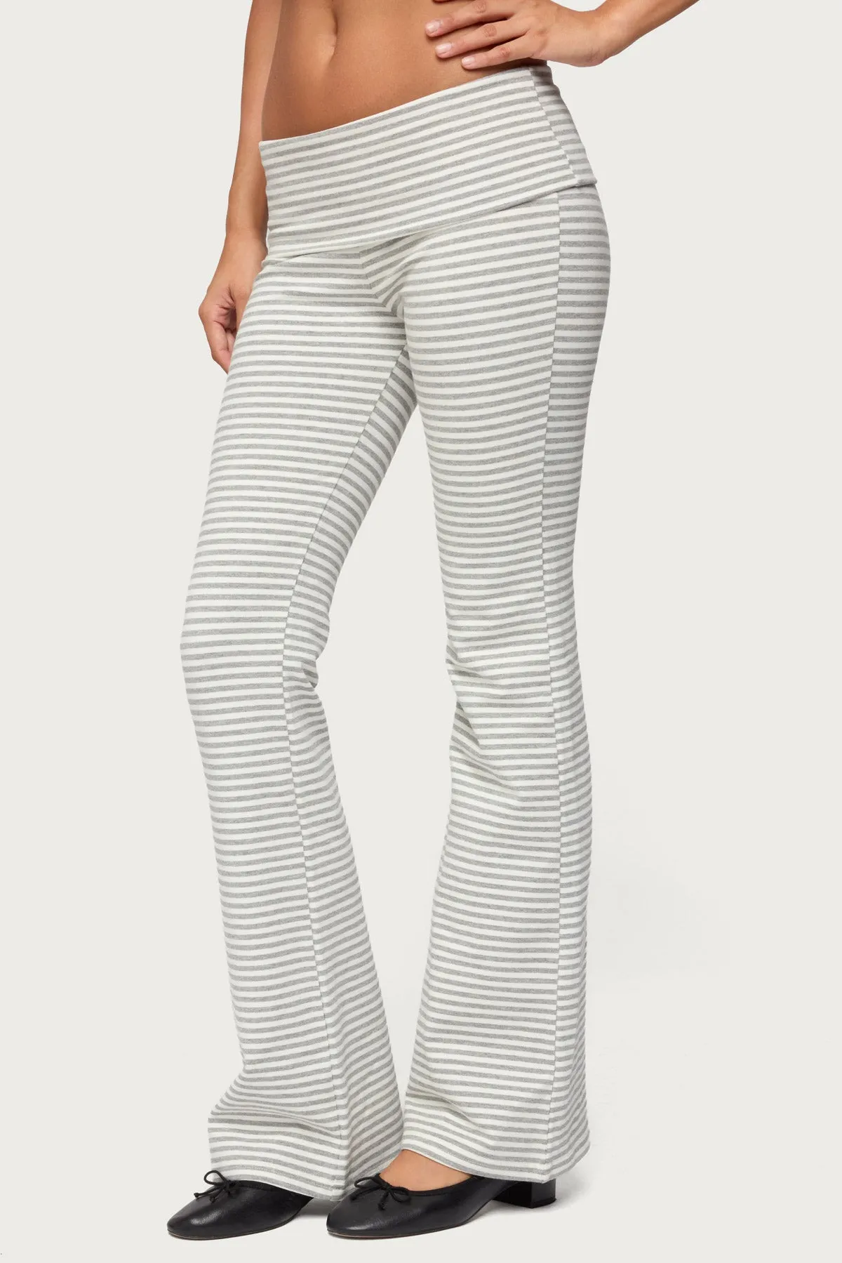 Kaeli Stripey Flared Leggings sold by Edikted product image thumbnail 4