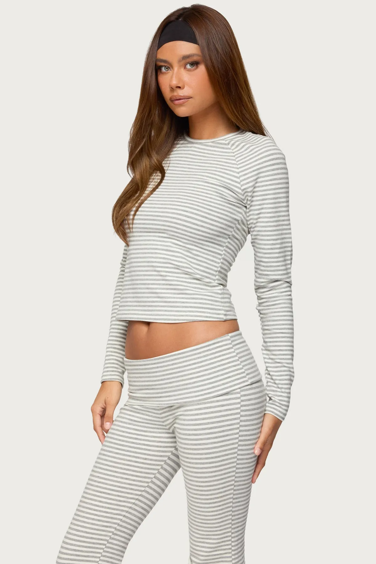 Kaeli Stripey Long Sleeve T Shirt sold by Edikted product image thumbnail 3
