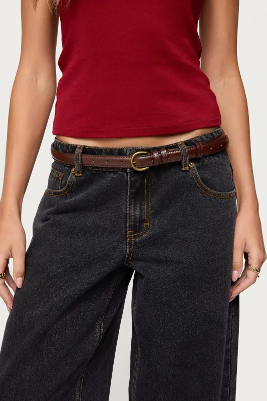 Goldey Faux Leather Belt sold by Edikted