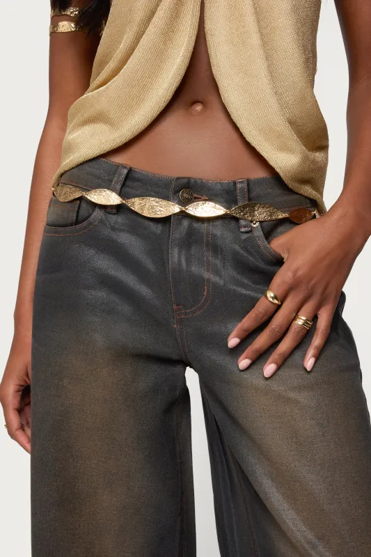 Abstract Pendant Chain Belt sold by Edikted