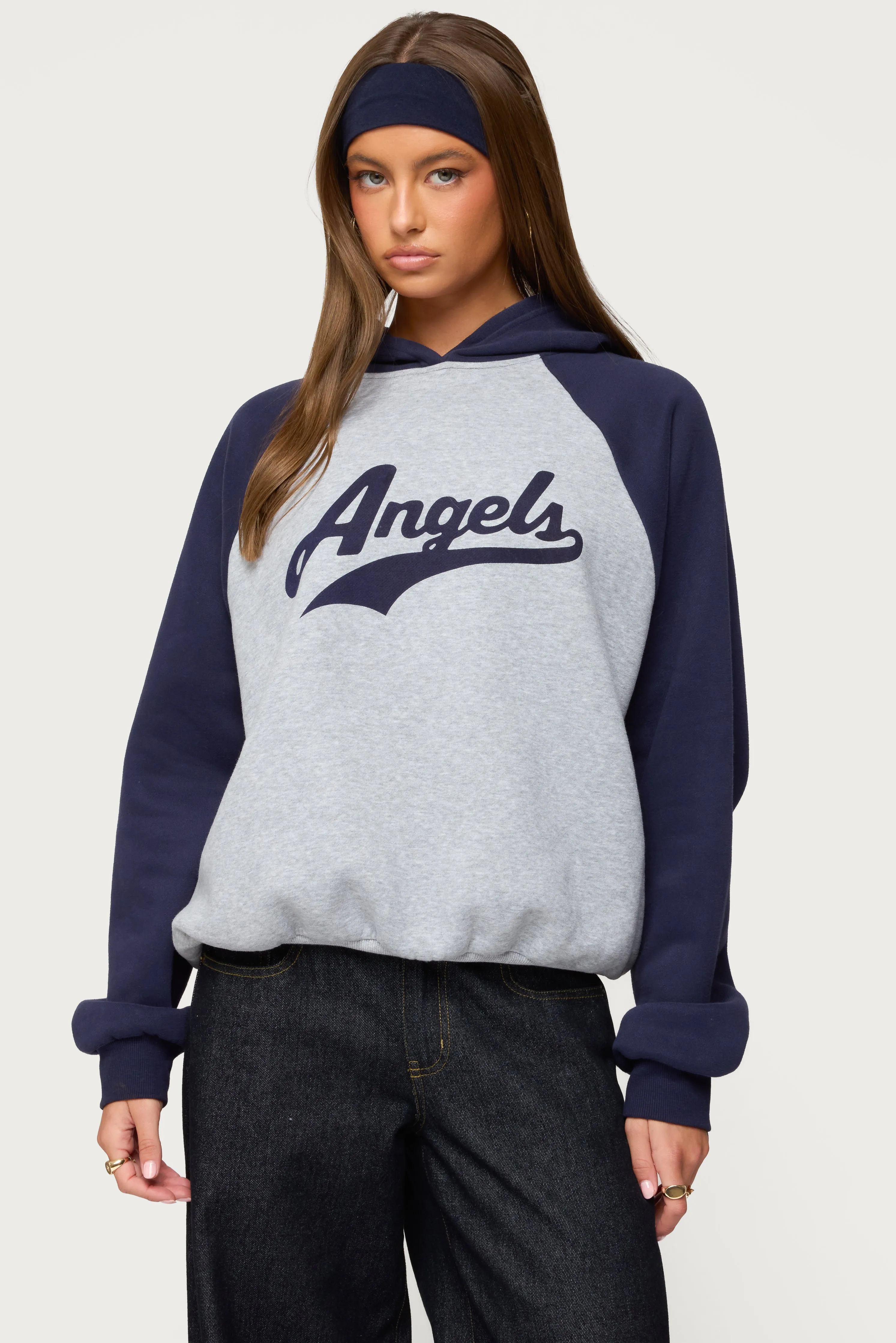 Angels Raglan Oversized Hoodie sold by Edikted