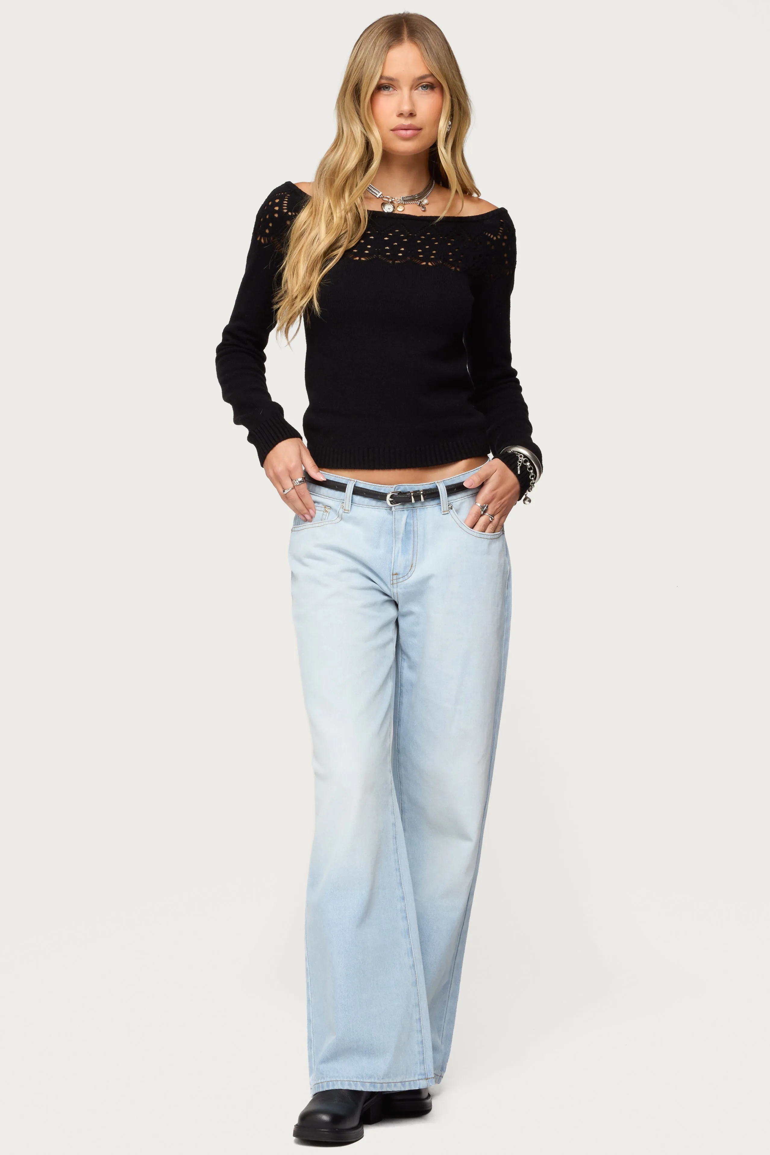 Lillis Boat Neck Knit Top sold by Edikted product image thumbnail 5