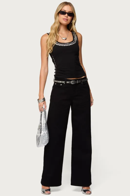 Roman Low Rise Slouchy Jeans sold by Edikted