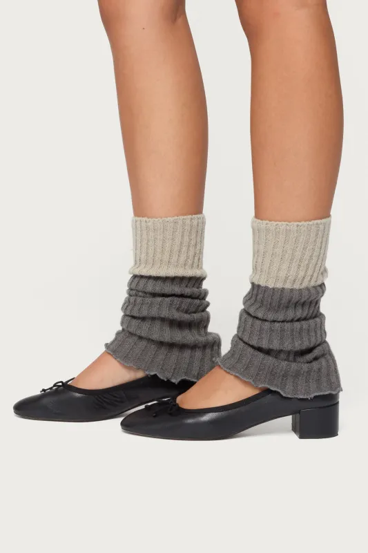 Bundled Babe Contrast Ribbed Leg Warmers sold by Edikted