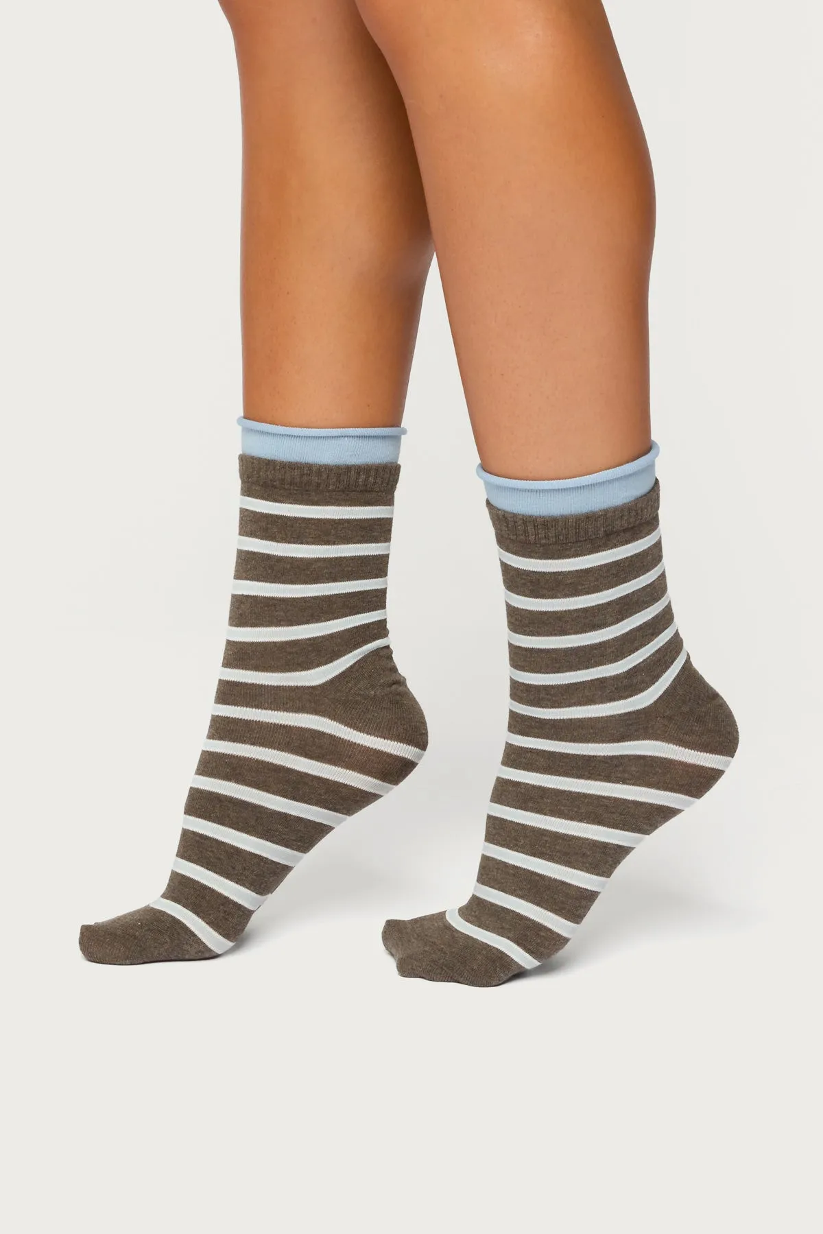 Striped Layered Socks sold by Edikted
