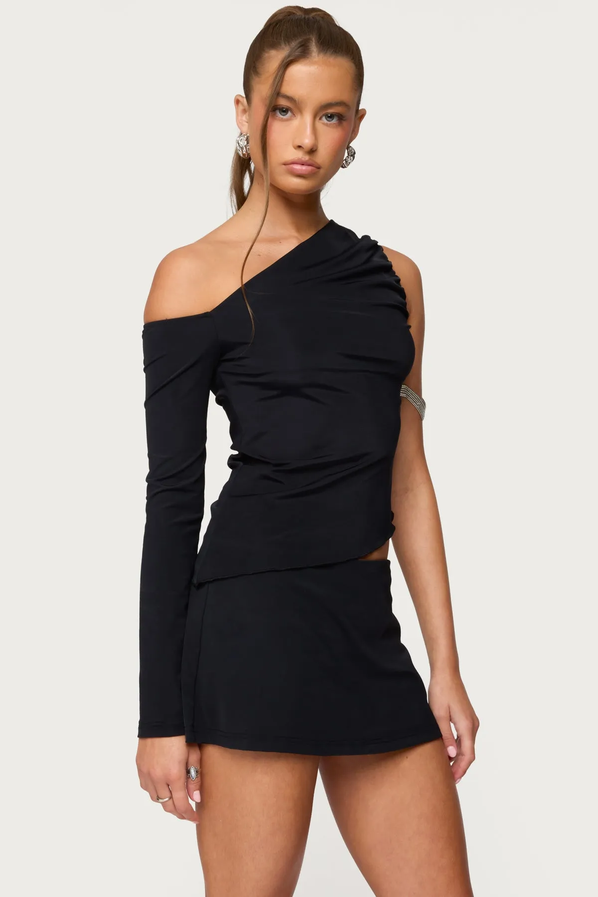 Lucretia Asymmetric Off Shoulder Top sold by Edikted product image thumbnail 3