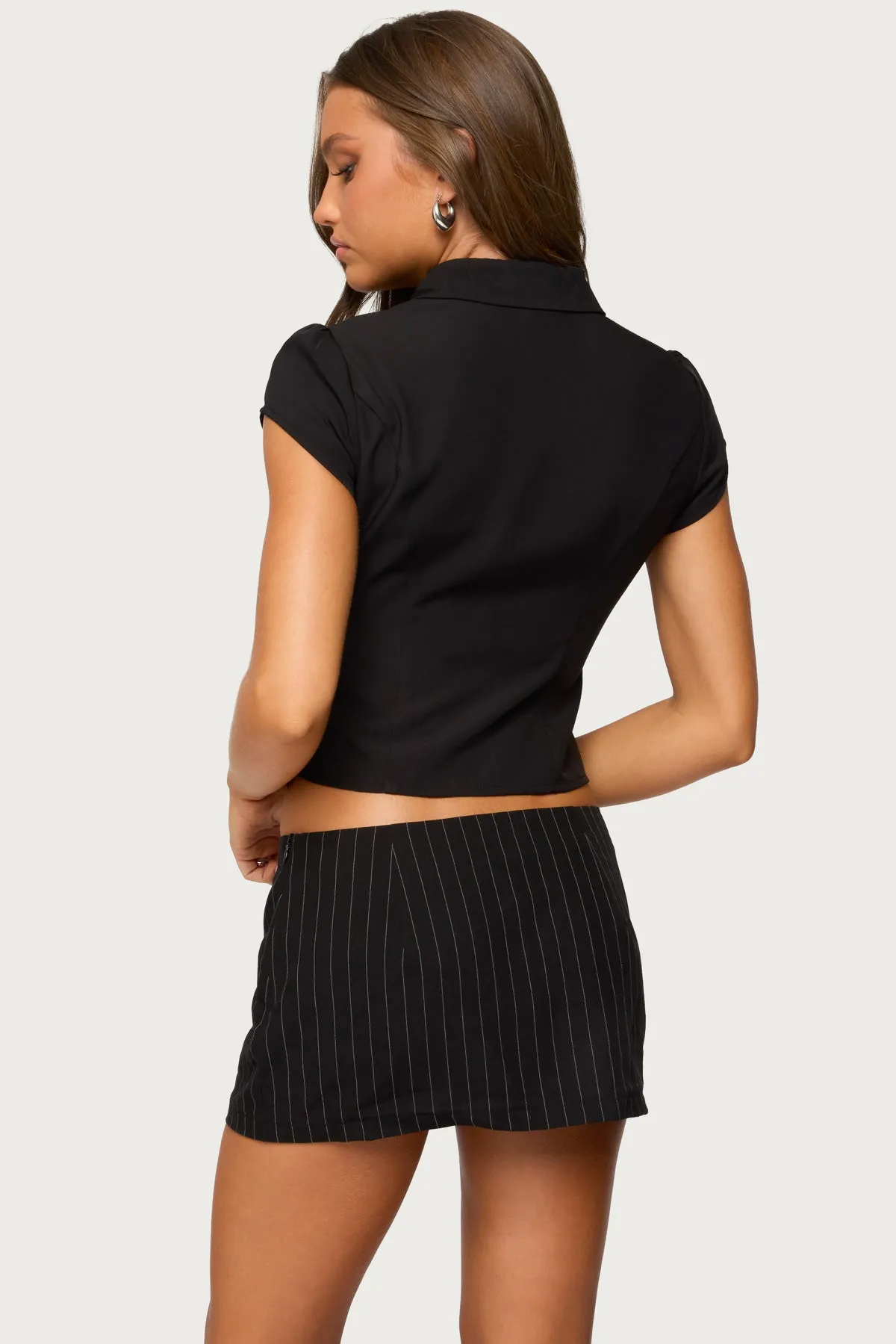 Myrna Cut Out Collar Top sold by Edikted product image thumbnail 4