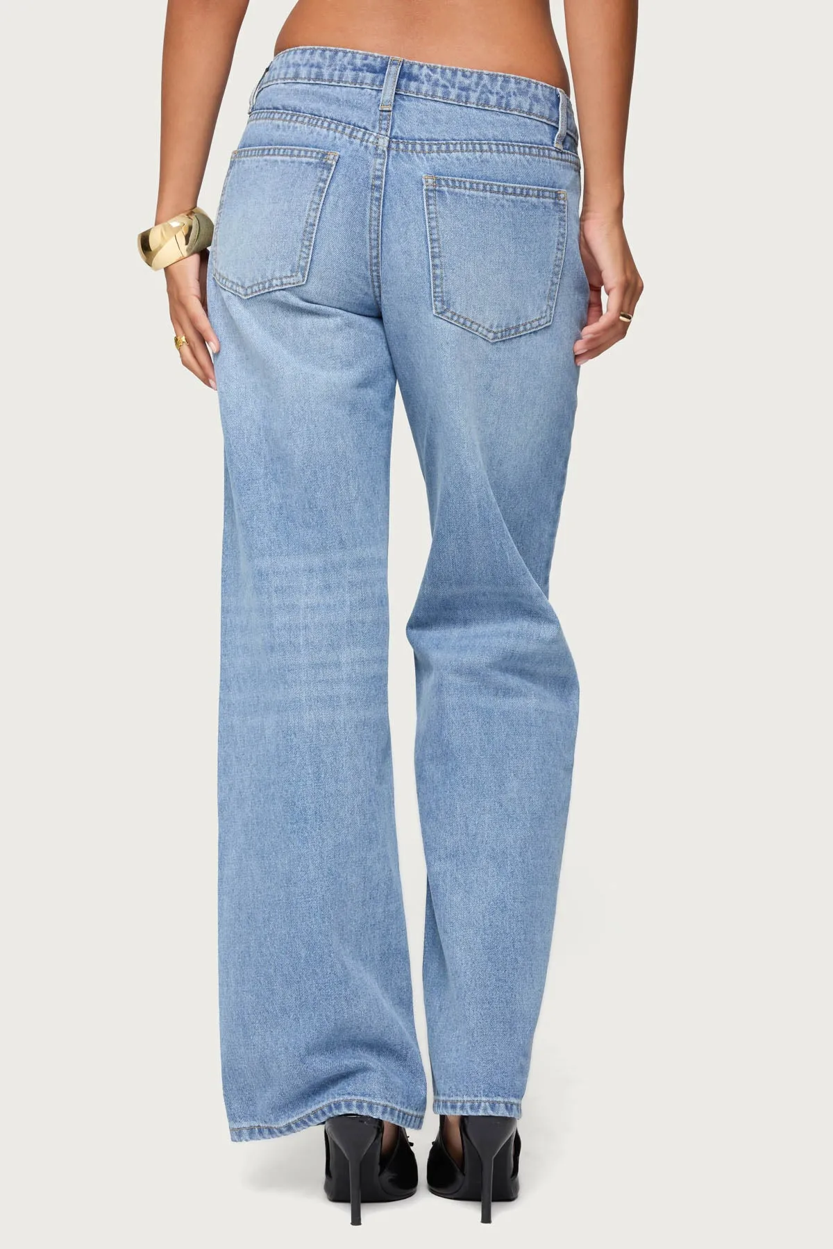 Holly Low Rise Straight Leg Jeans sold by Edikted product image thumbnail 4