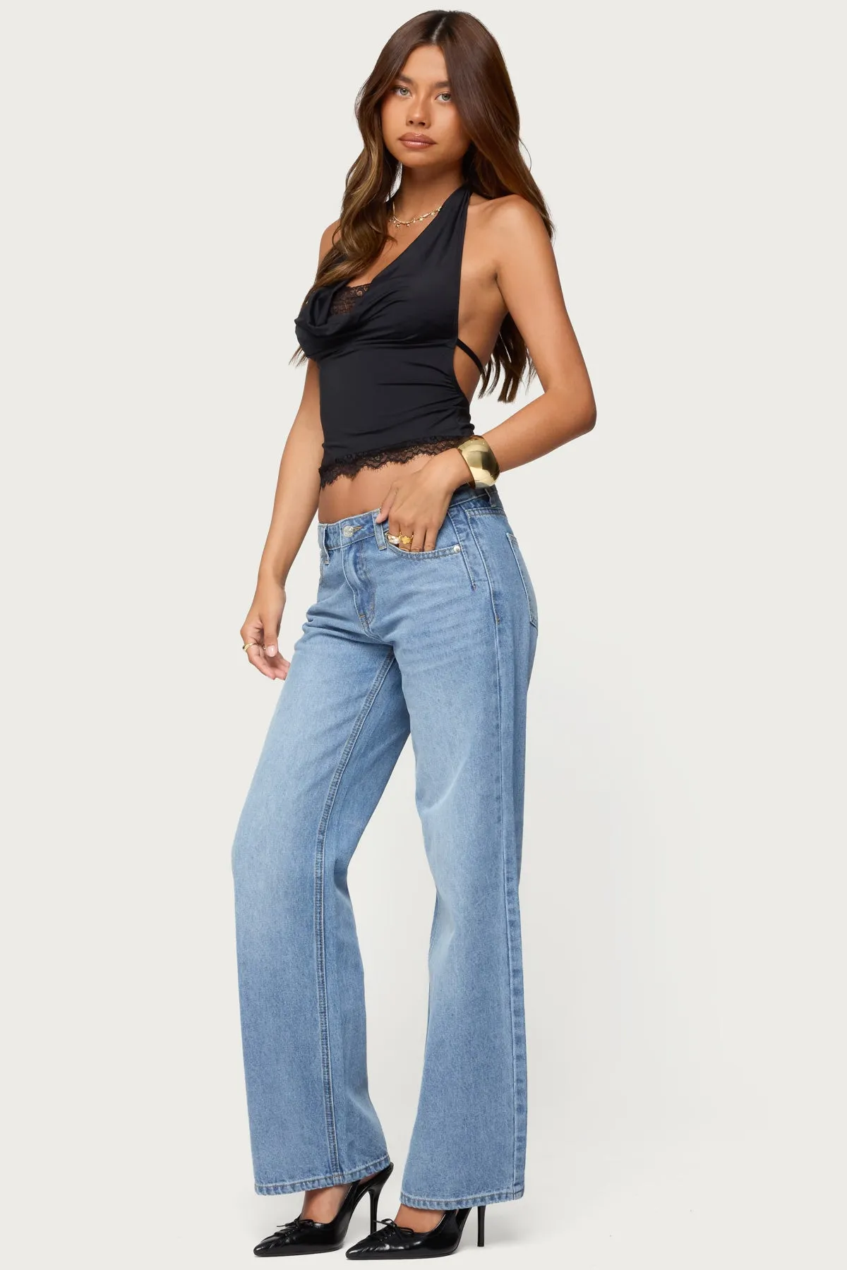 Holly Low Rise Straight Leg Jeans sold by Edikted product image thumbnail 5