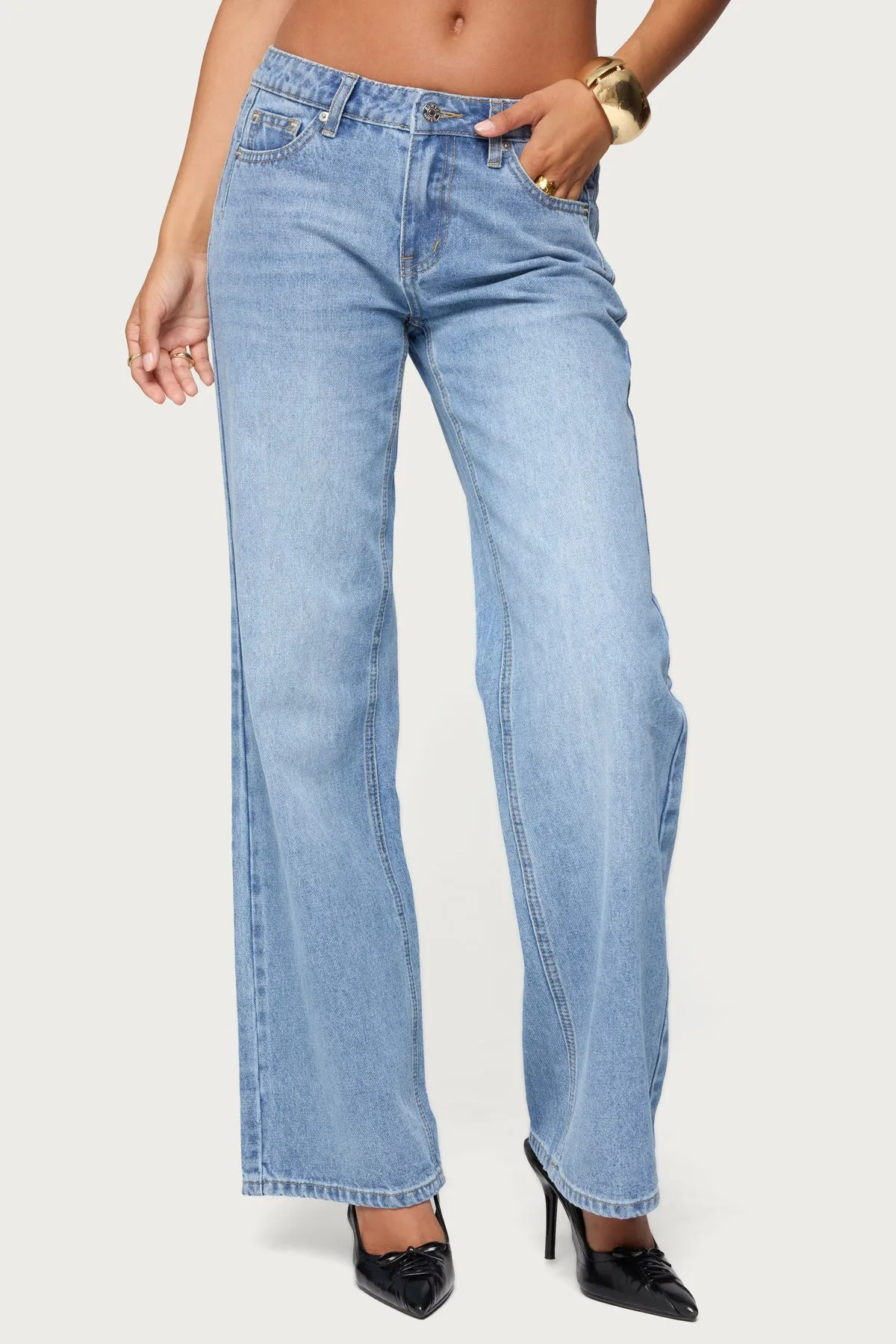 Holly Low Rise Straight Leg Jeans sold by Edikted product image thumbnail 2