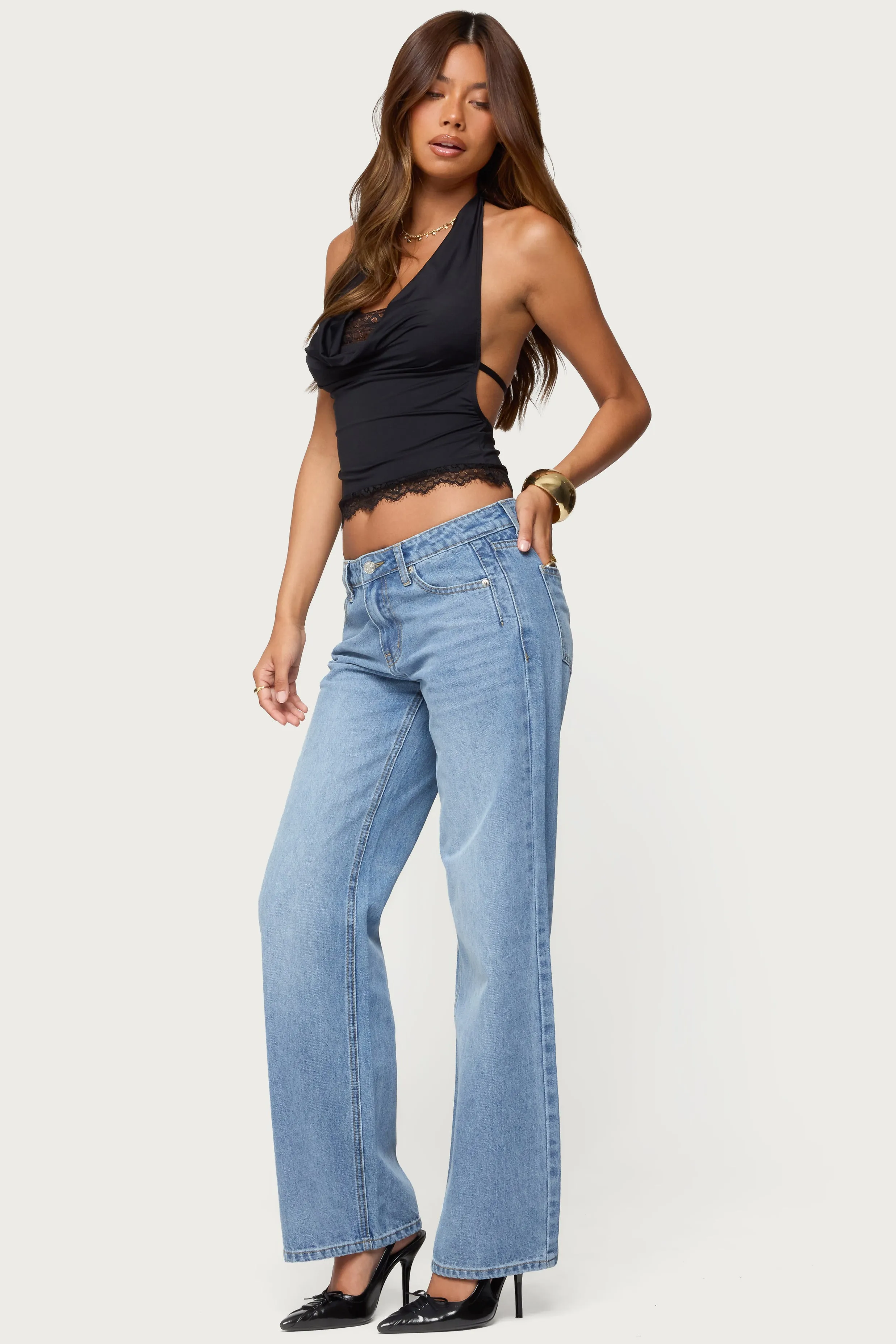 Holly Low Rise Straight Leg Jeans sold by Edikted product image thumbnail 3