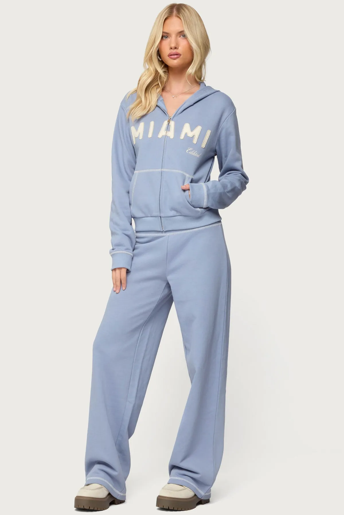 Miami Babe Zip Up Hoodie sold by Edikted product image thumbnail 4