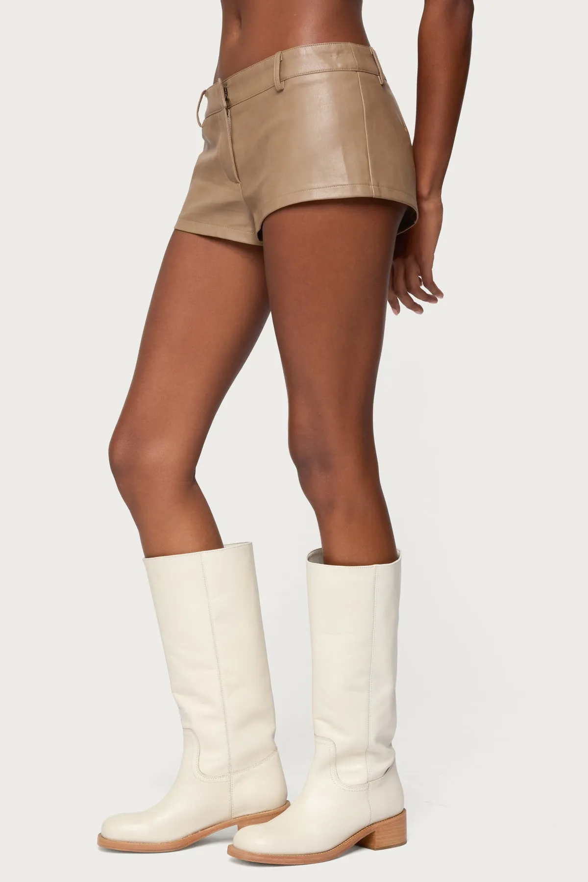 Melaney Faux Leather Micro Shorts sold by Edikted product image thumbnail 4