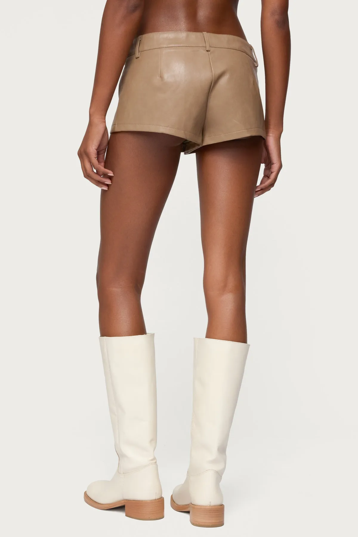 Melaney Faux Leather Micro Shorts sold by Edikted product image thumbnail 5