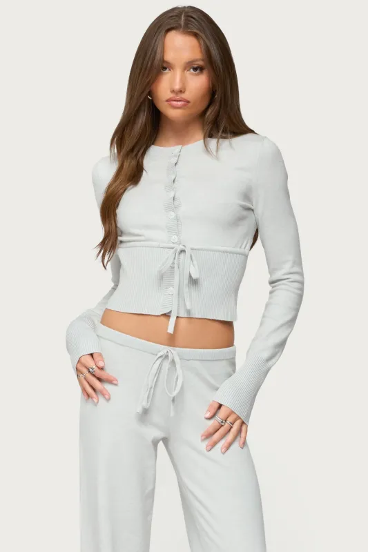 Embryn Button Up Knit Cardigan sold by Edikted