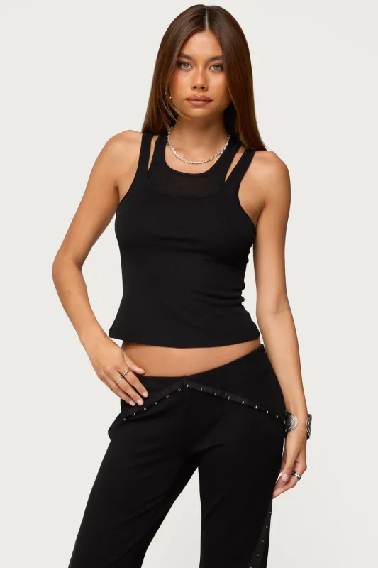 Sammy Layered Tank Top sold by Edikted