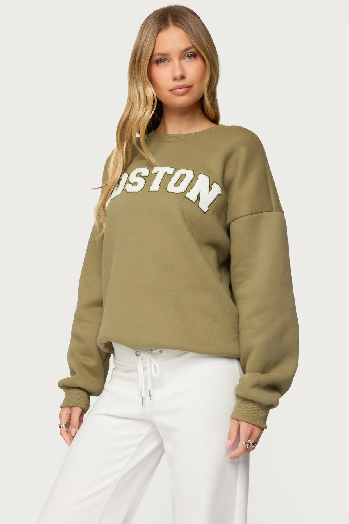 Boston Girl Sweatshirt sold by Edikted product image thumbnail 3