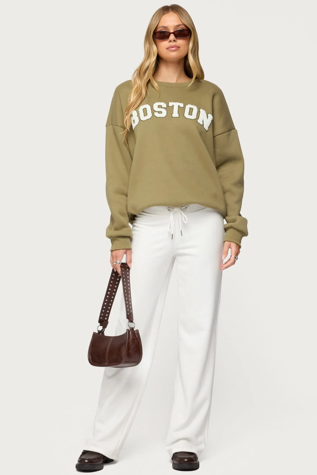 Boston Girl Sweatshirt sold by Edikted product image thumbnail 2