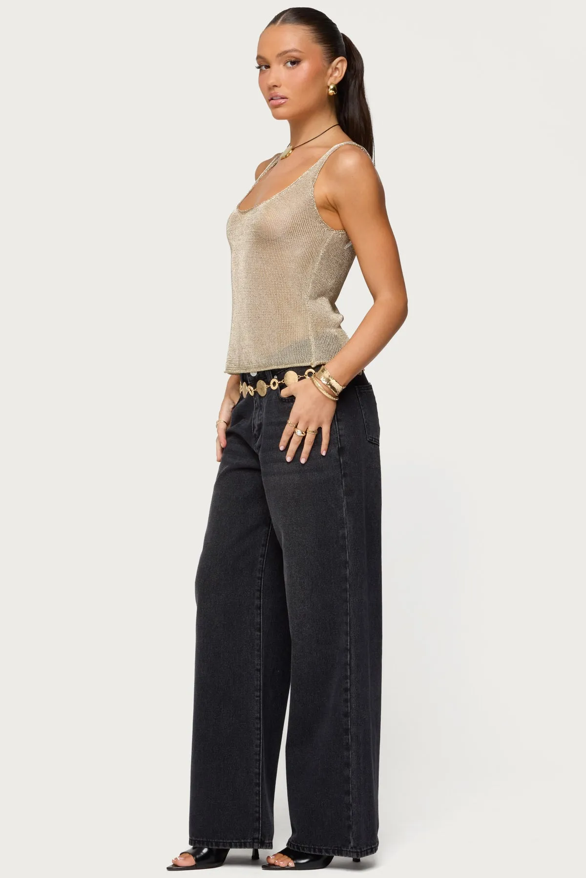Ery Mid Rise Baggy Jeans sold by Edikted product image thumbnail 3