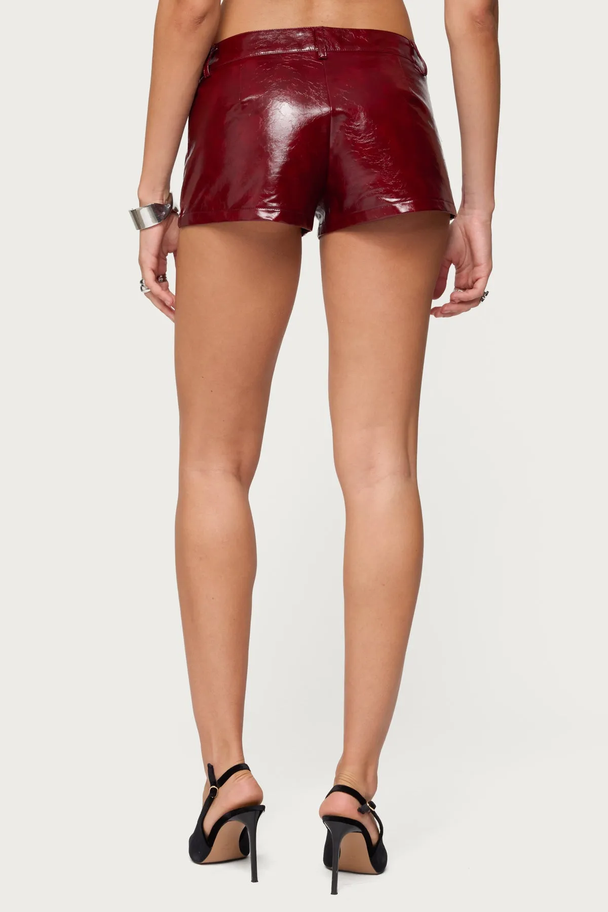 Mcrae Faux Leather Micro Shorts sold by Edikted product image thumbnail 4