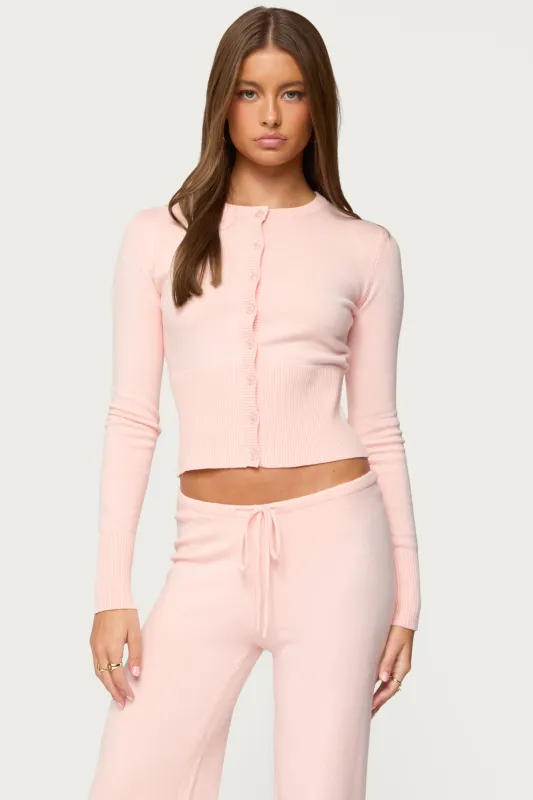 Montanna Rib Knit Cardigan sold by Edikted