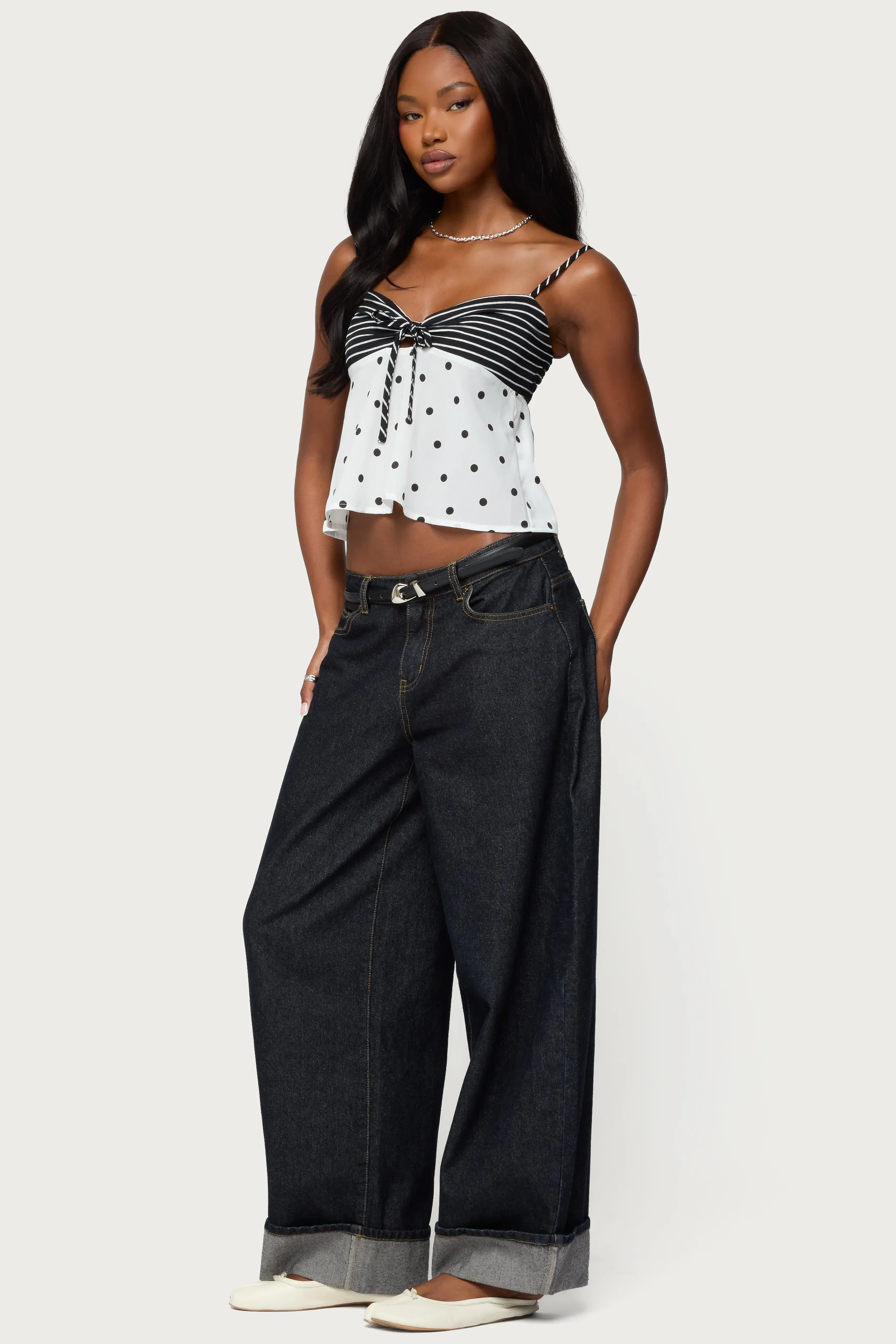 Tilly Mixed Print Top sold by Edikted product image thumbnail 3