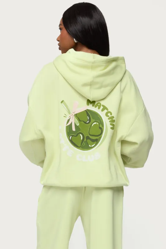 Matcha Lover Oversized Hoodie made by Edikted