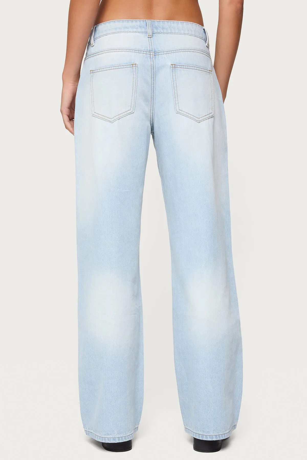 Magda Low Rise Acid Wash Jeans sold by Edikted product image thumbnail 5