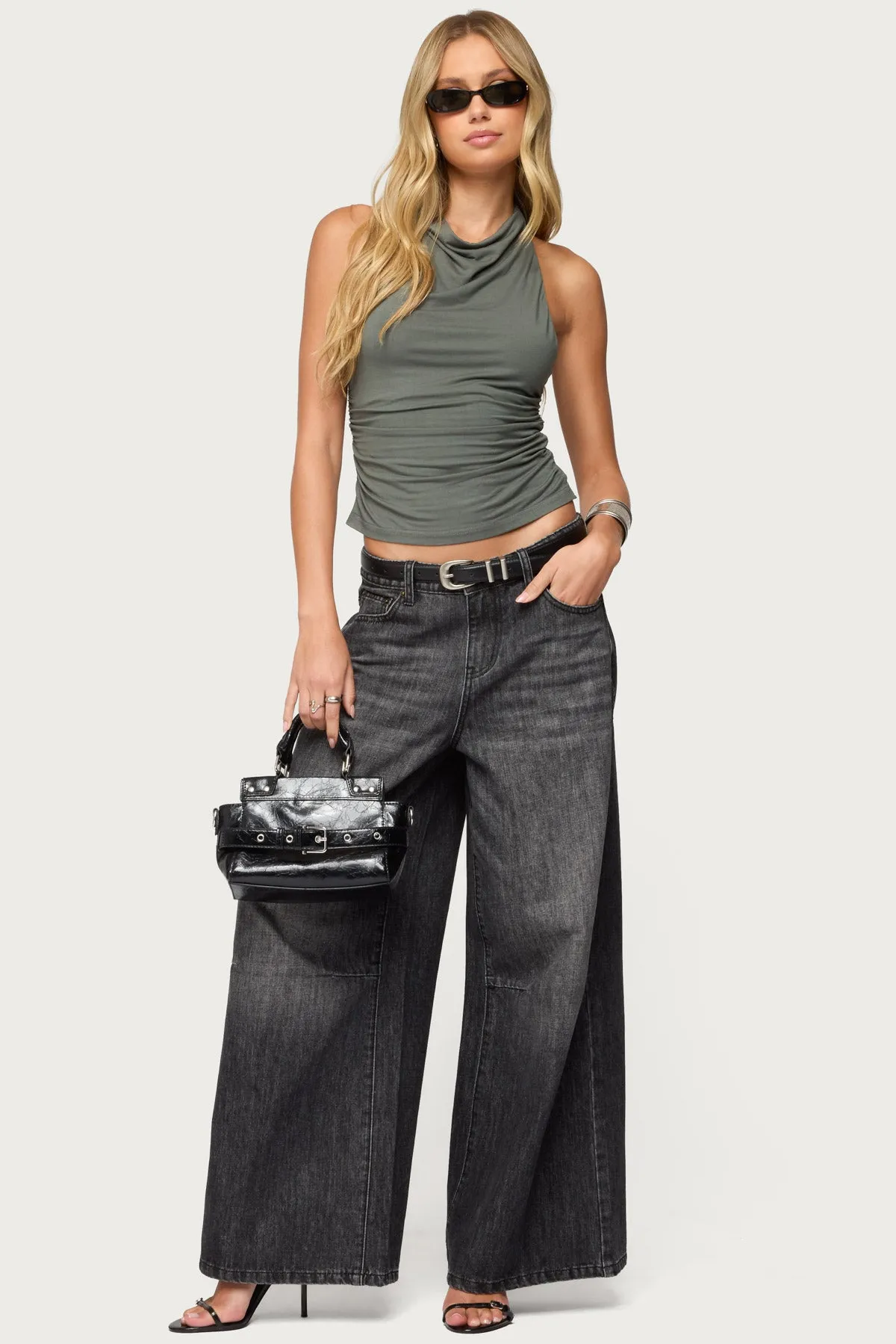 Collie Twisted High Cowl Neck Top sold by Edikted product image thumbnail 5