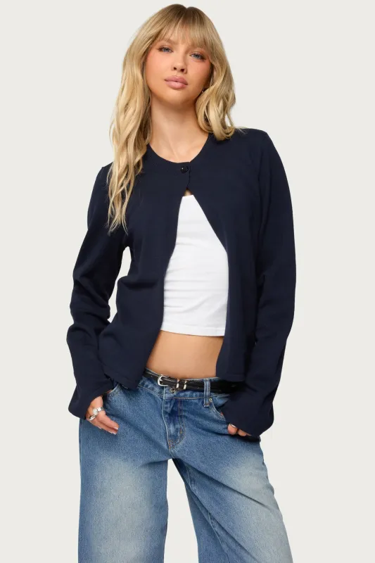 Jenie Split Front Knit Cardigan sold by Edikted