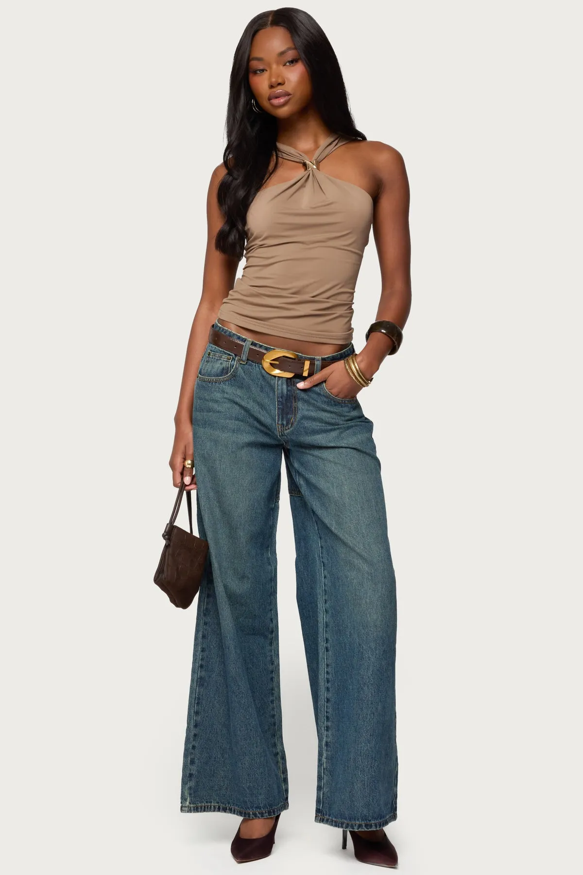 Cielle Wide Strap Gathered Top sold by Edikted product image thumbnail 2