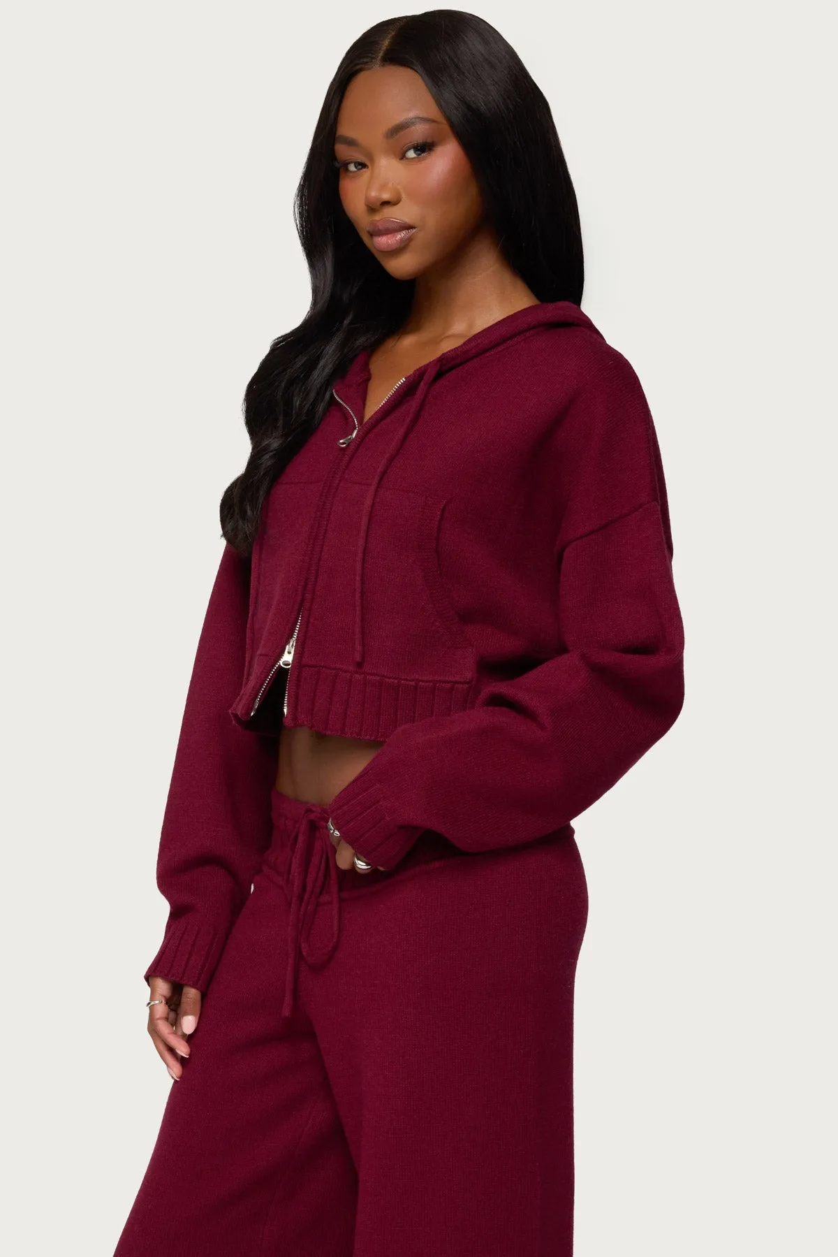 Russell Knit Hooded Cardigan sold by Edikted product image thumbnail 3