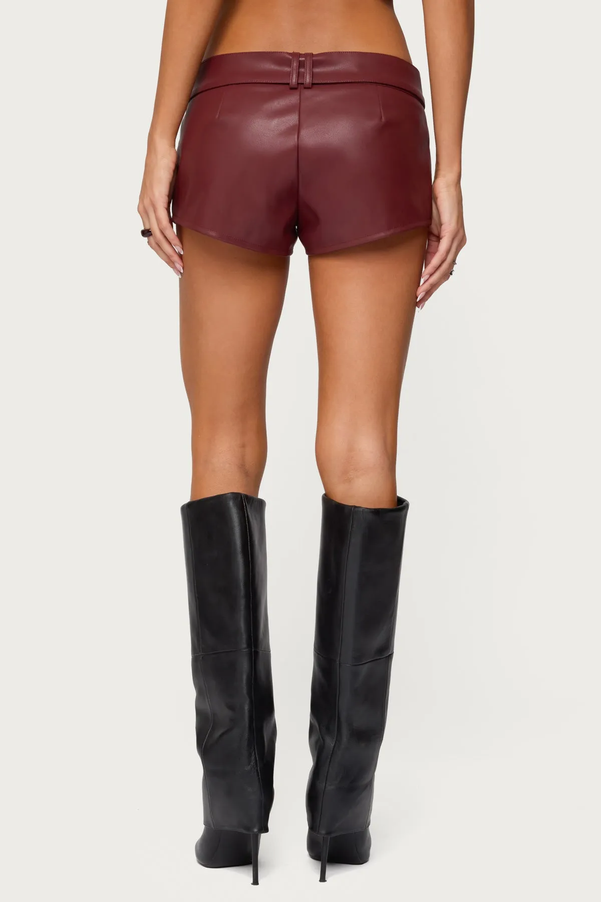 Alba Faux Leather Shorts sold by Edikted product image thumbnail 4