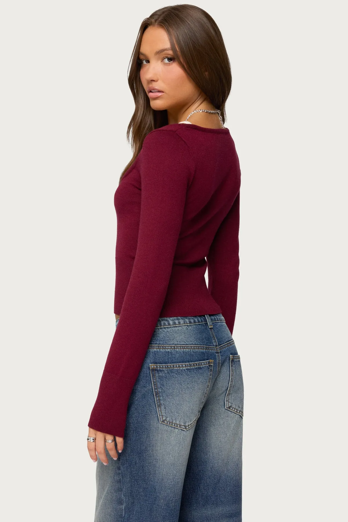 Cecile Layered Long Sleeve Top sold by Edikted product image thumbnail 4