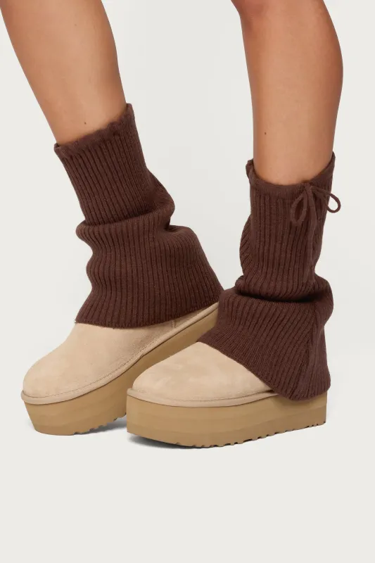 So Cozy Knit Leg Warmers sold by Edikted