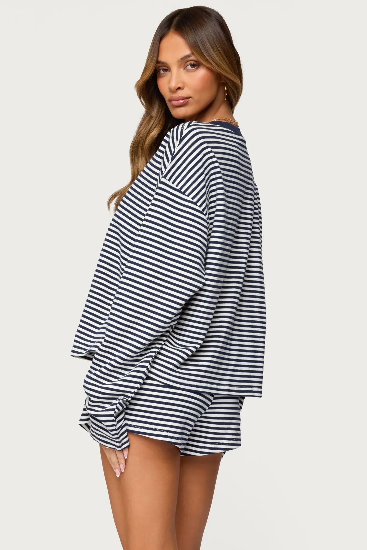 Jainee Striped Long Sleeve T Shirt sold by Edikted product image thumbnail 5
