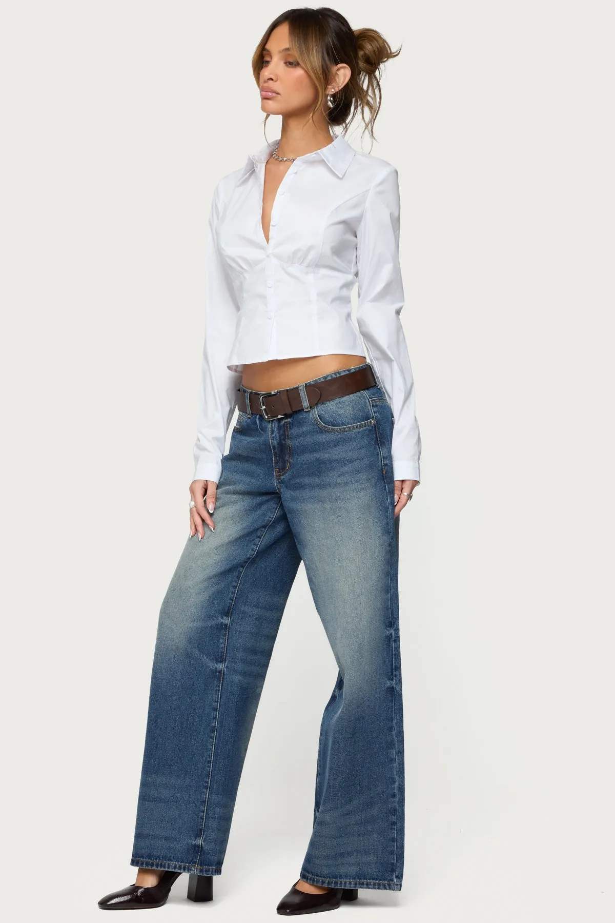 Laurna Tailored Button Up Shirt sold by Edikted product image thumbnail 4