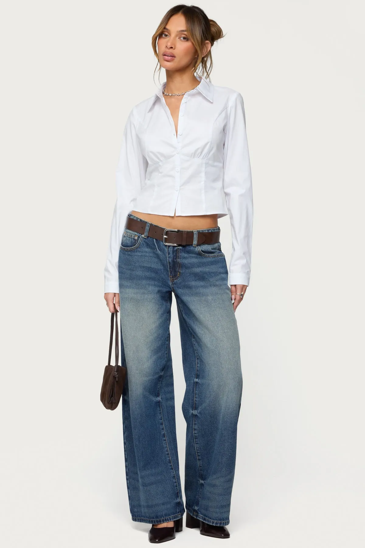 Laurna Tailored Button Up Shirt sold by Edikted product image thumbnail 2