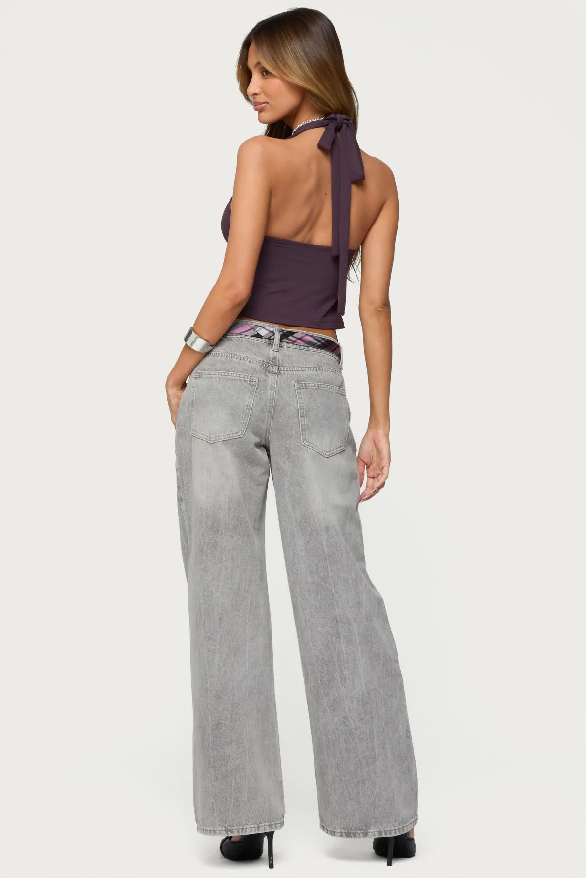 Prima Twisted Split Front Halter Top sold by Edikted product image thumbnail 2