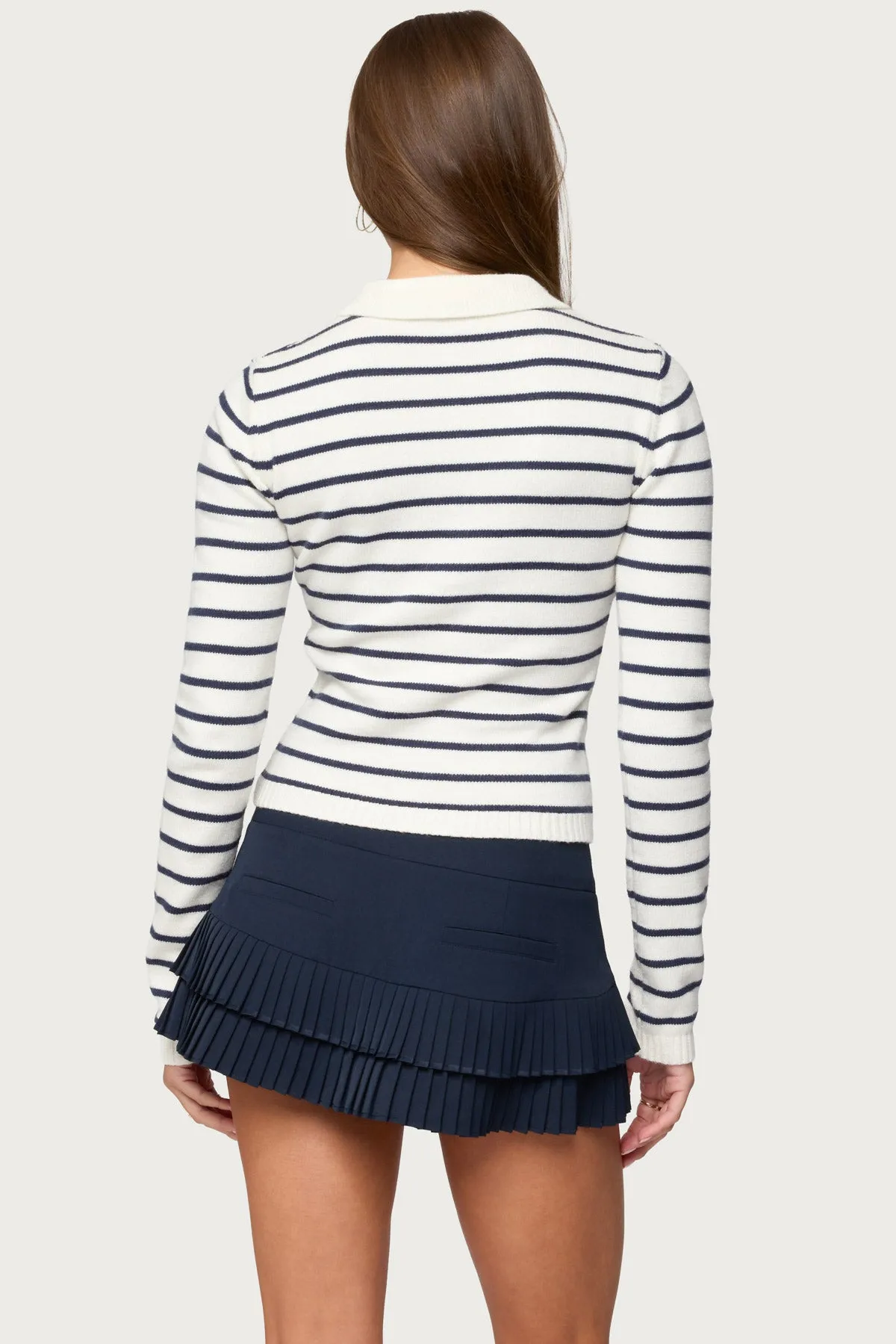 Loreen Striped Knit Cardigan sold by Edikted product image thumbnail 4