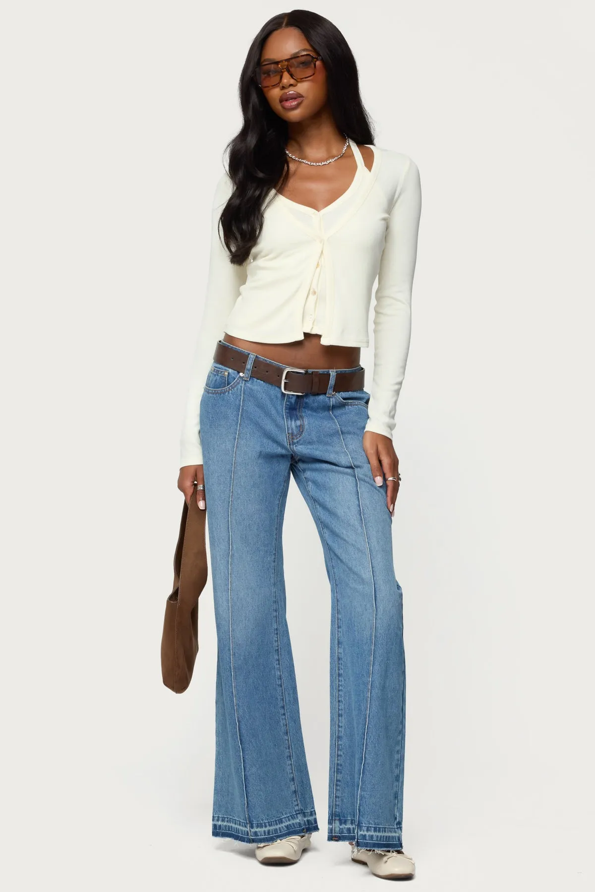 Cardigan & Halter Two Piece Knit Top sold by Edikted product image thumbnail 2