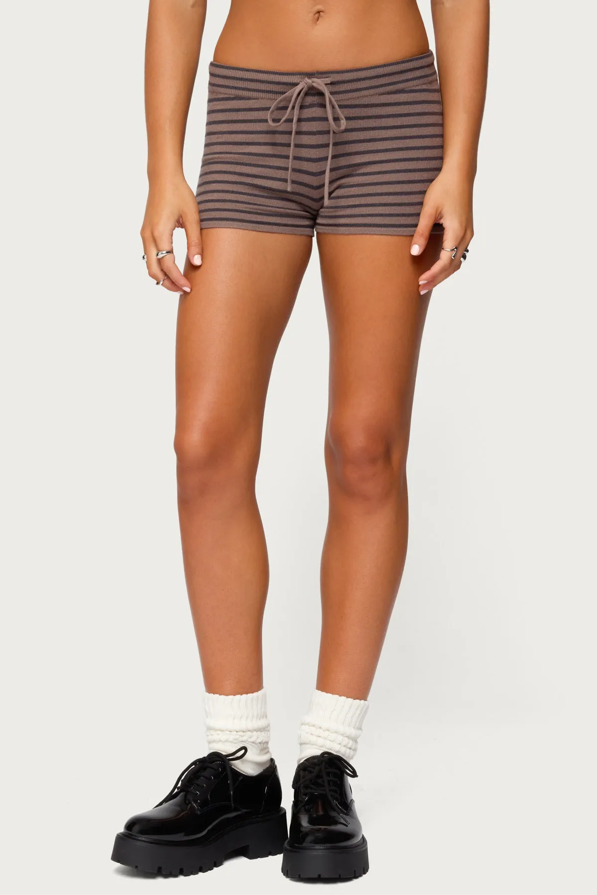 Lillian Striped Knit Shorts sold by Edikted product image thumbnail 2