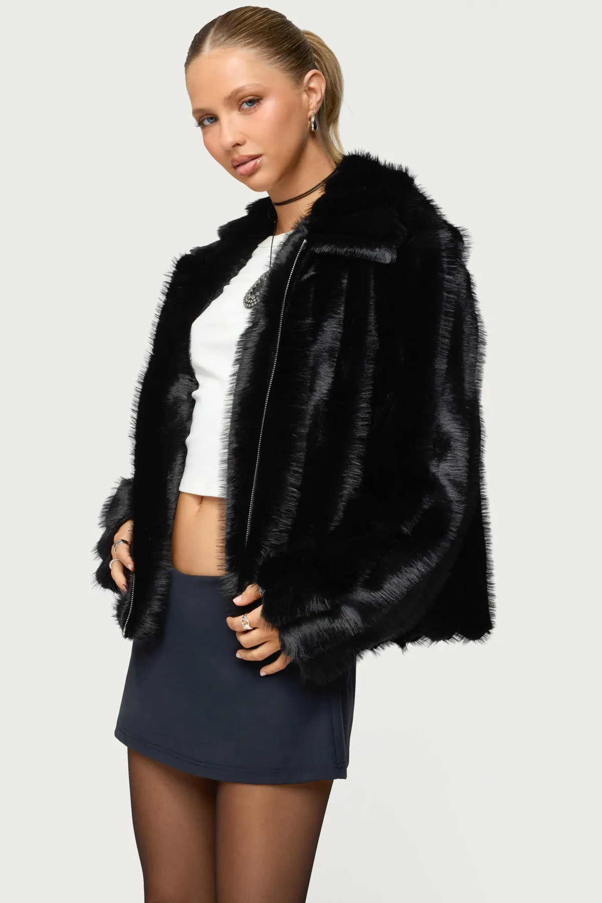 Tedi Faux Fur Jacket sold by Edikted product image thumbnail 3