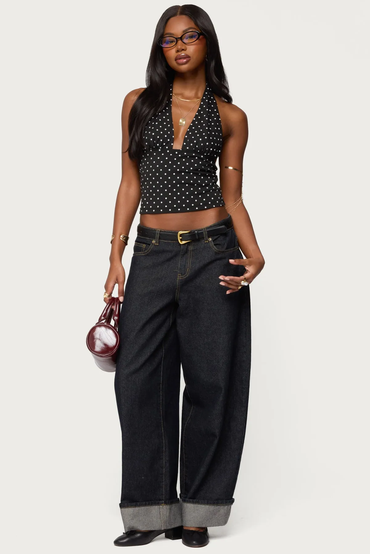 Blaire Polka Dot Halter Top sold by Edikted product image thumbnail 2