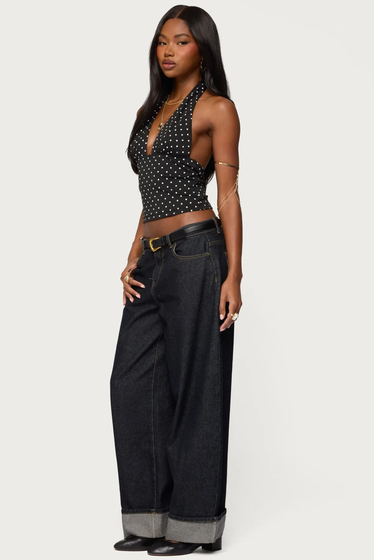 Blaire Polka Dot Halter Top sold by Edikted product image thumbnail 4