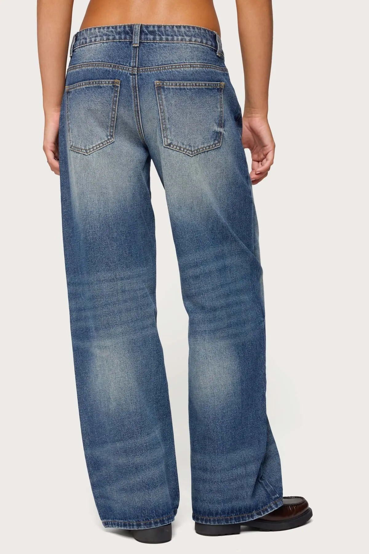 Raelynn Washed Low Rise Jeans sold by Edikted product image thumbnail 4
