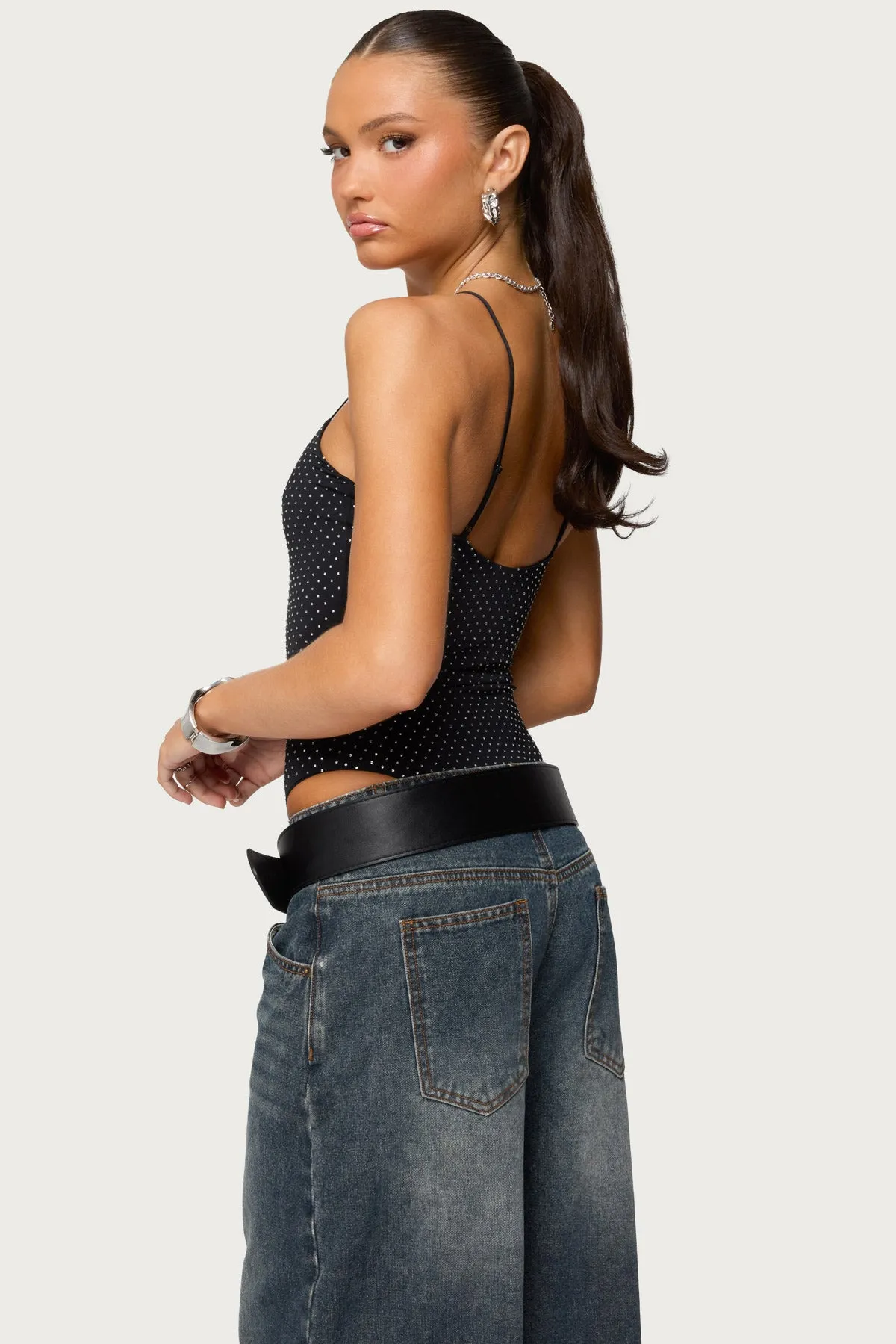 Georgey Rhinestone Bodysuit sold by Edikted product image thumbnail 5